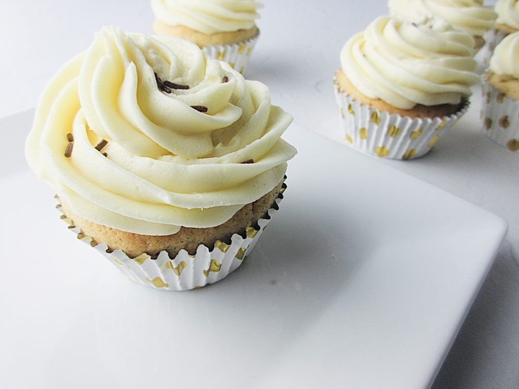 Irish Cream Cupcakes with Irish Cream Buttercream