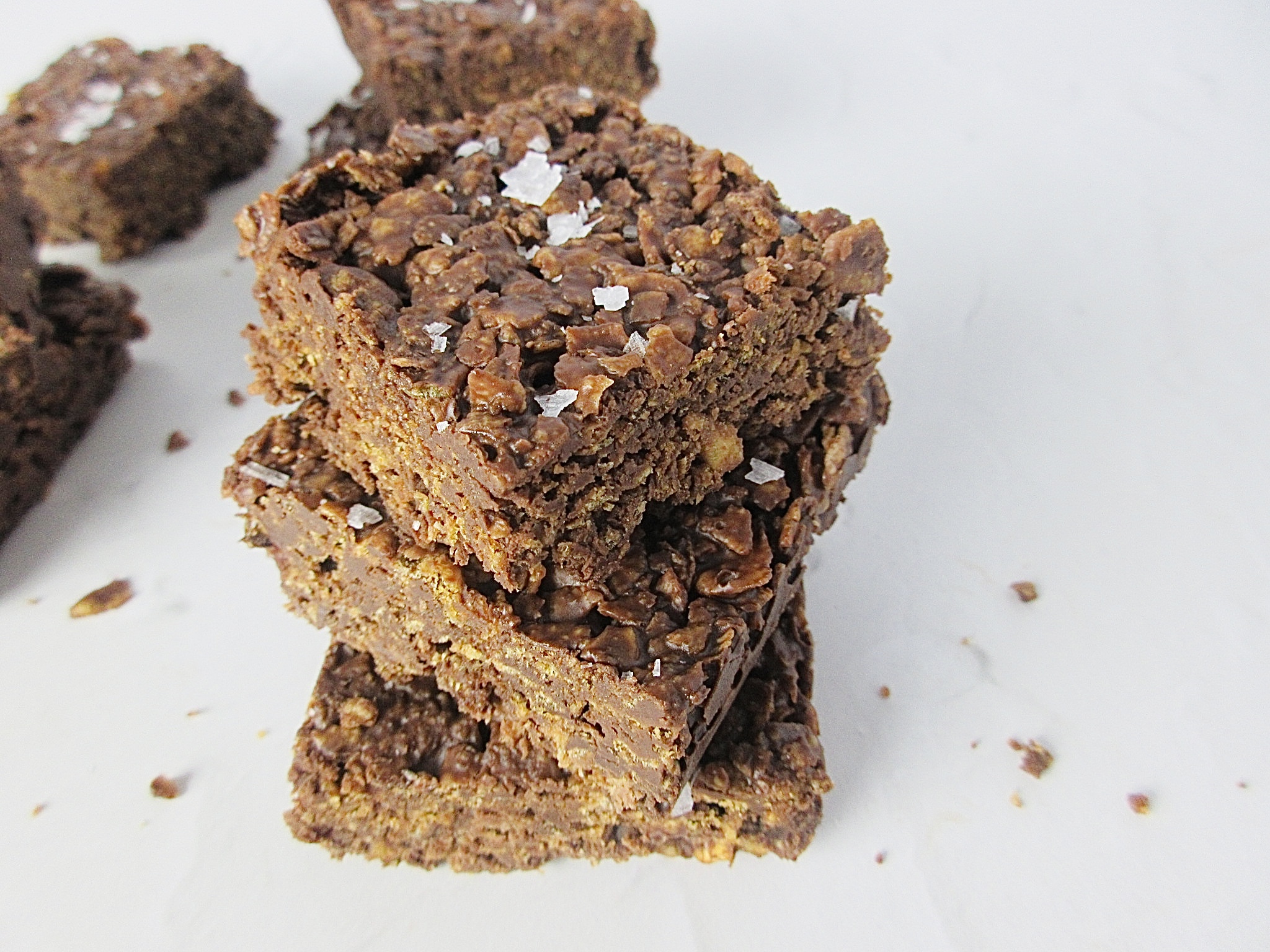 Stacked chocolate cornflakes