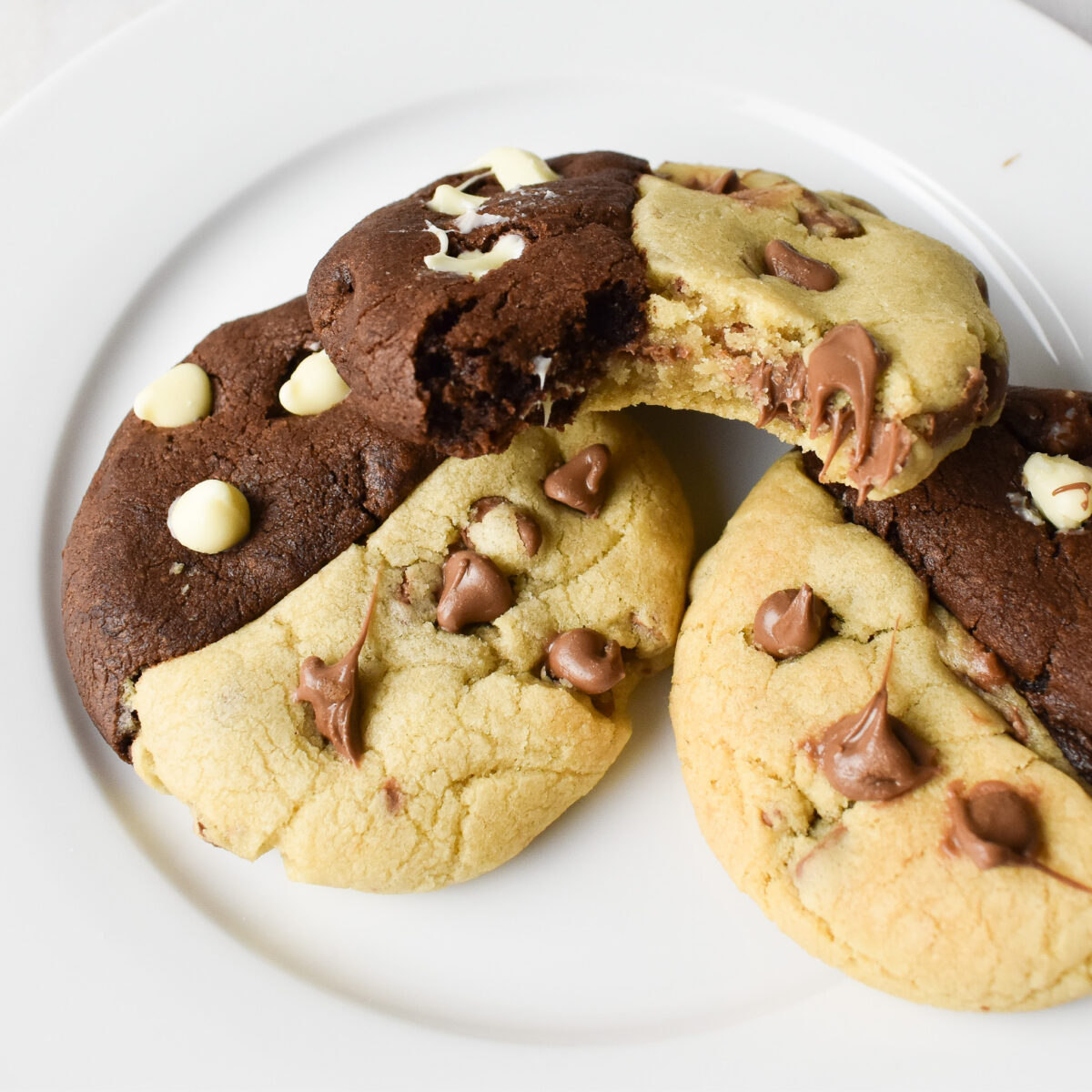 Double Chocolate Chip Swirl Cookies