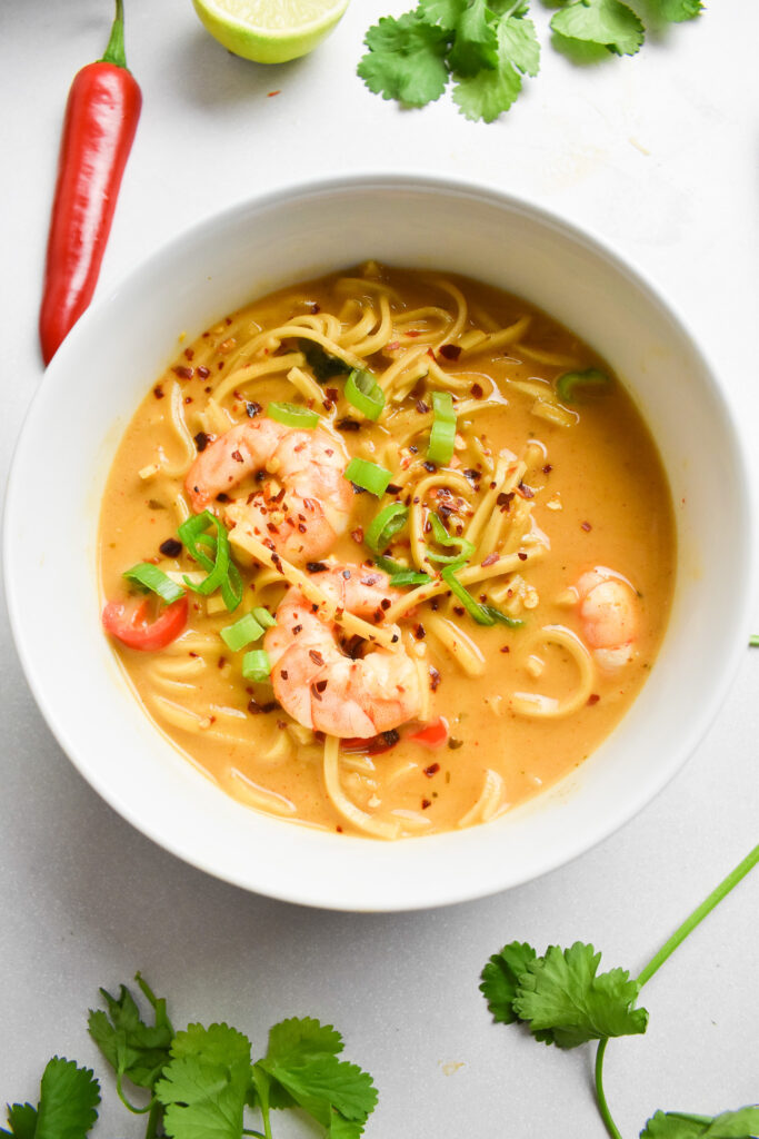 Spicy Thai Curry Prawn Soup