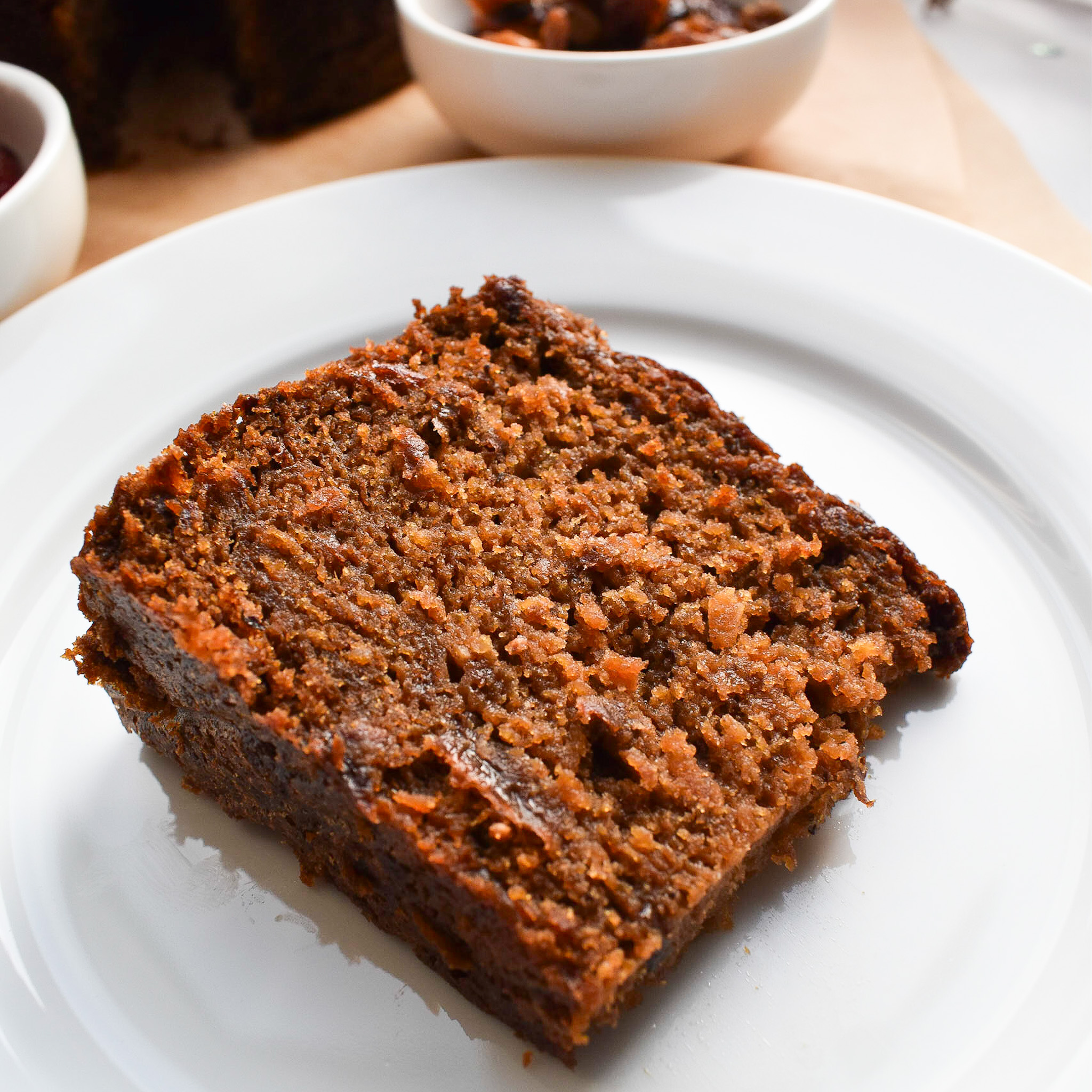 Slice of cake on plate