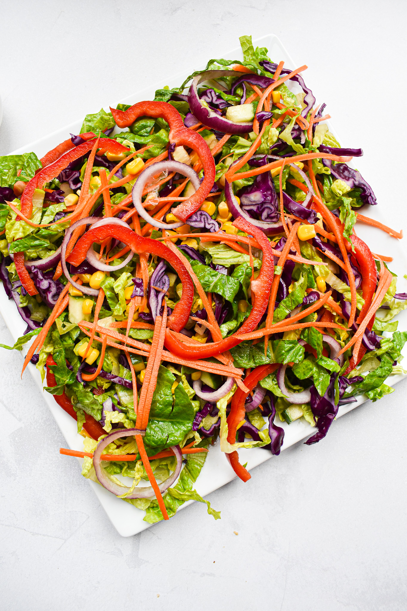 Crunchy rainbow salad