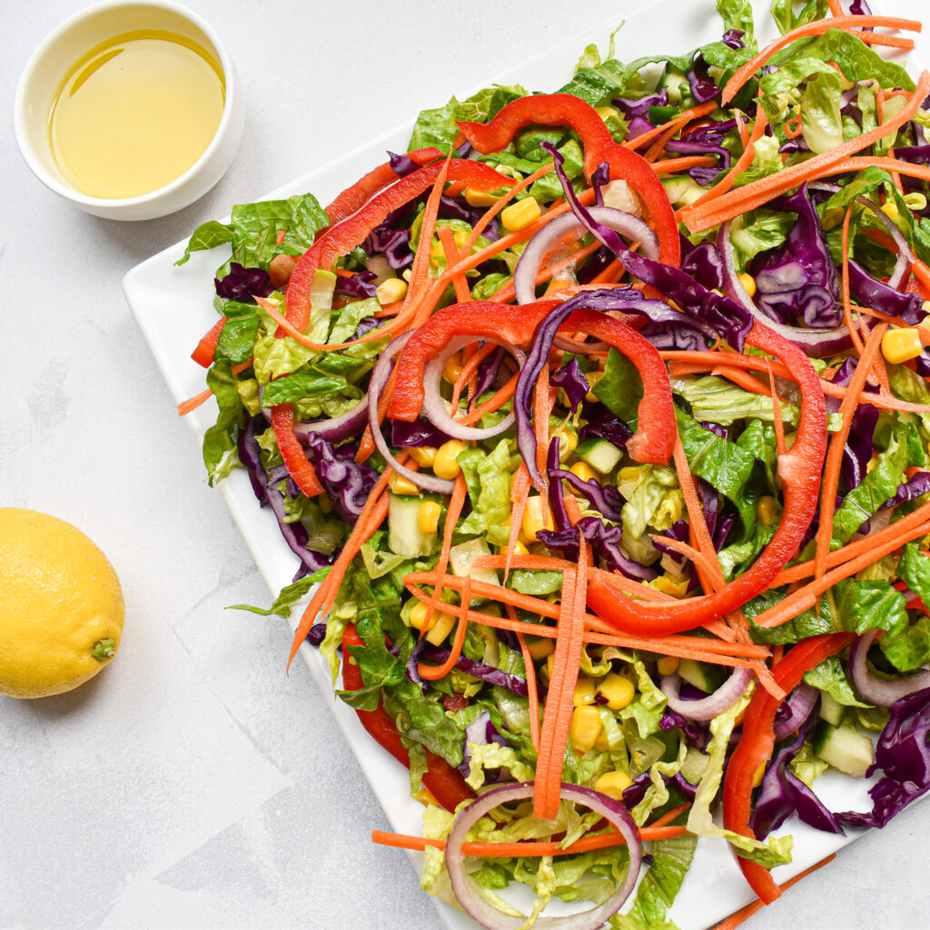 Colourful crunchy salad