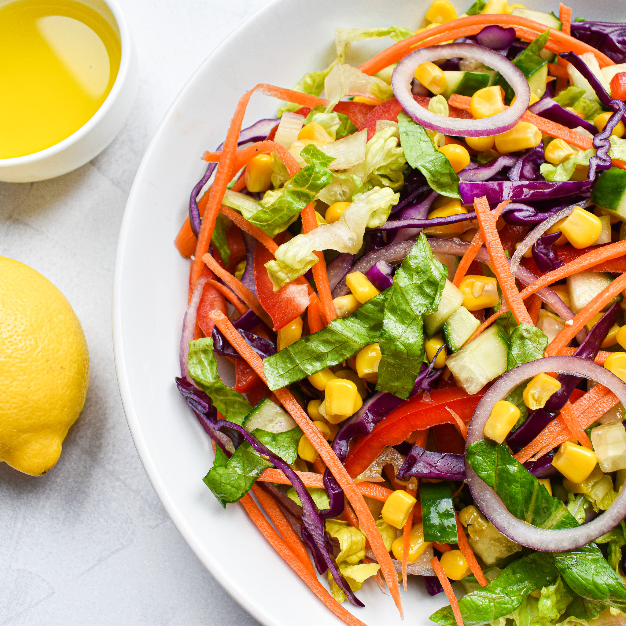 Crunchy rainbow salad