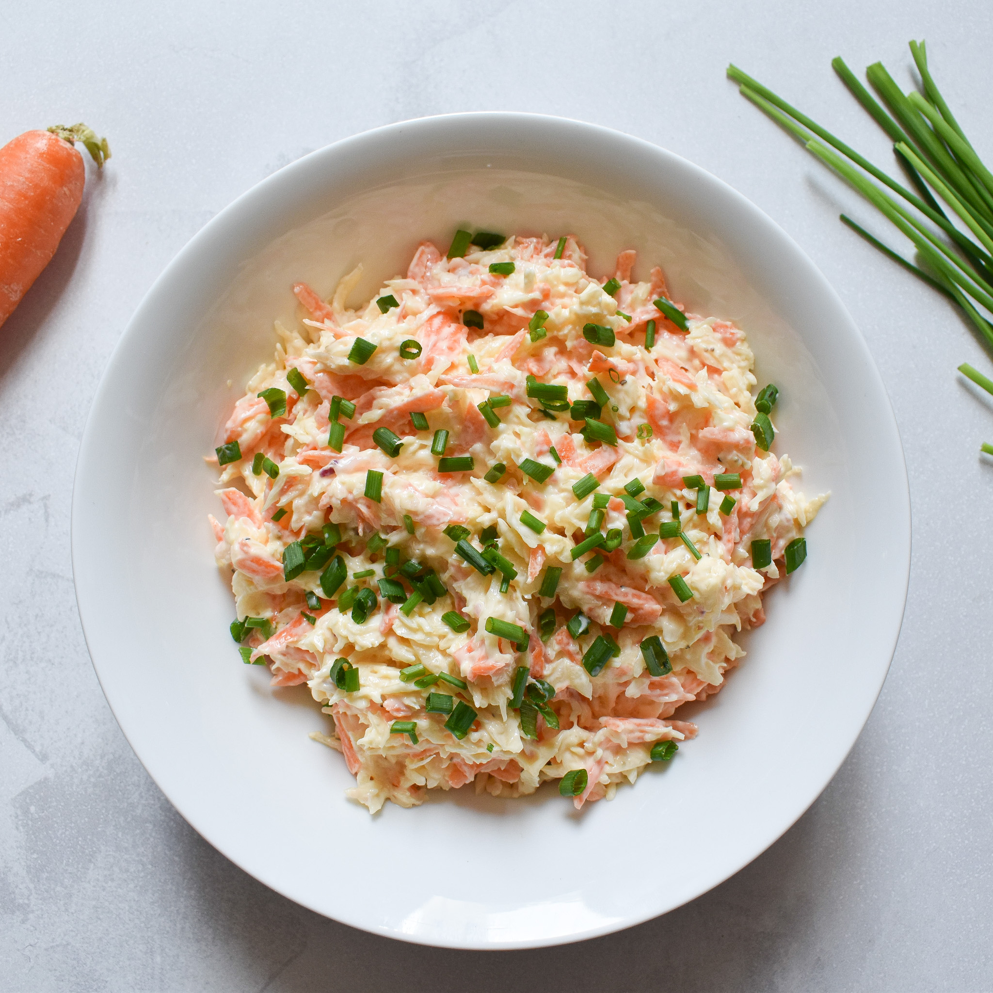 creamy coleslaw in bowl