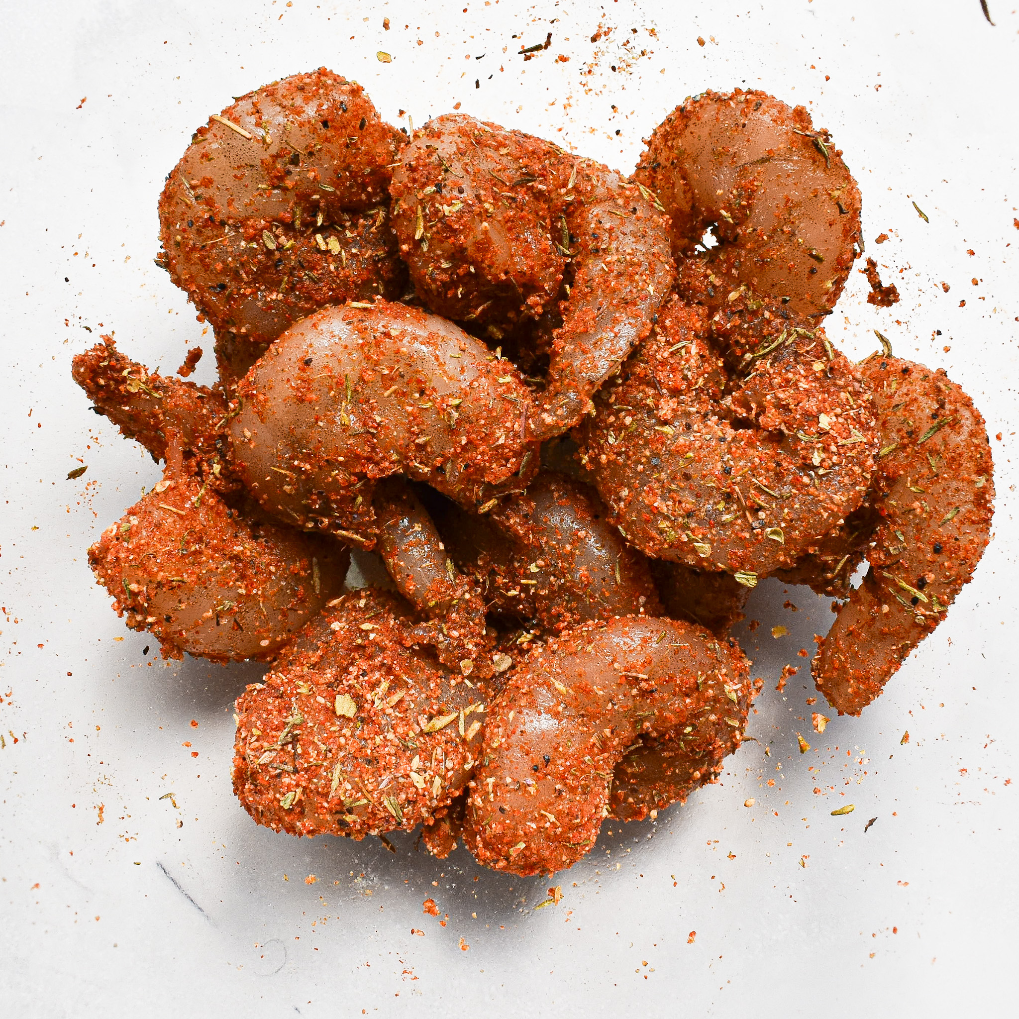 Seasoned prawns (shrimp)