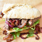 Sirloin Steak Sandwich with Caramelised Onions