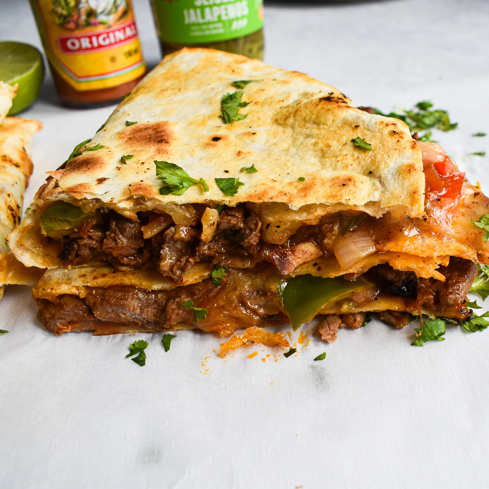 steak fajita quesadillas