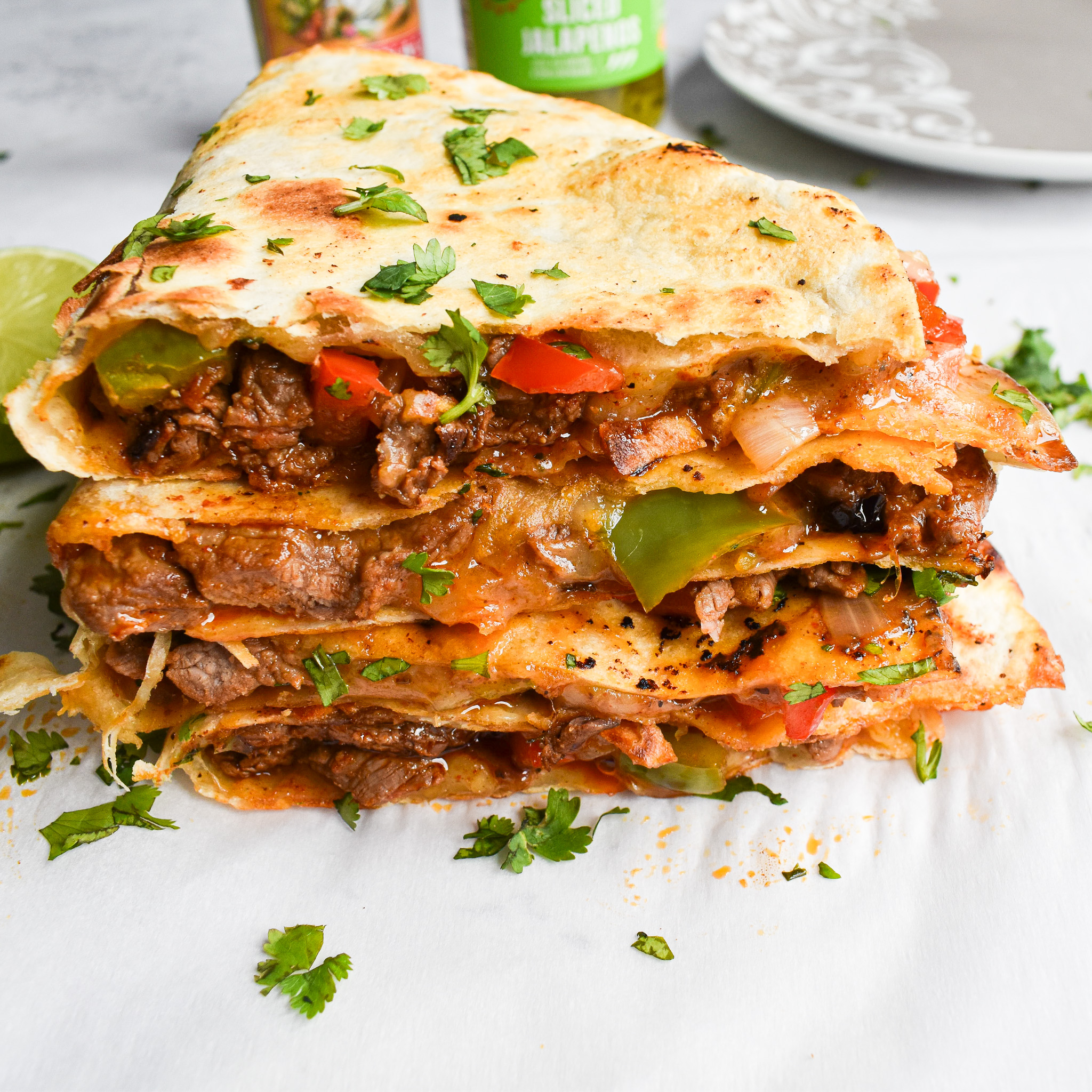 steak fajita quesadillas