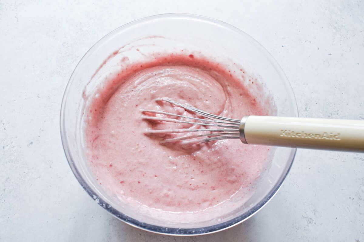strawberry cake batter