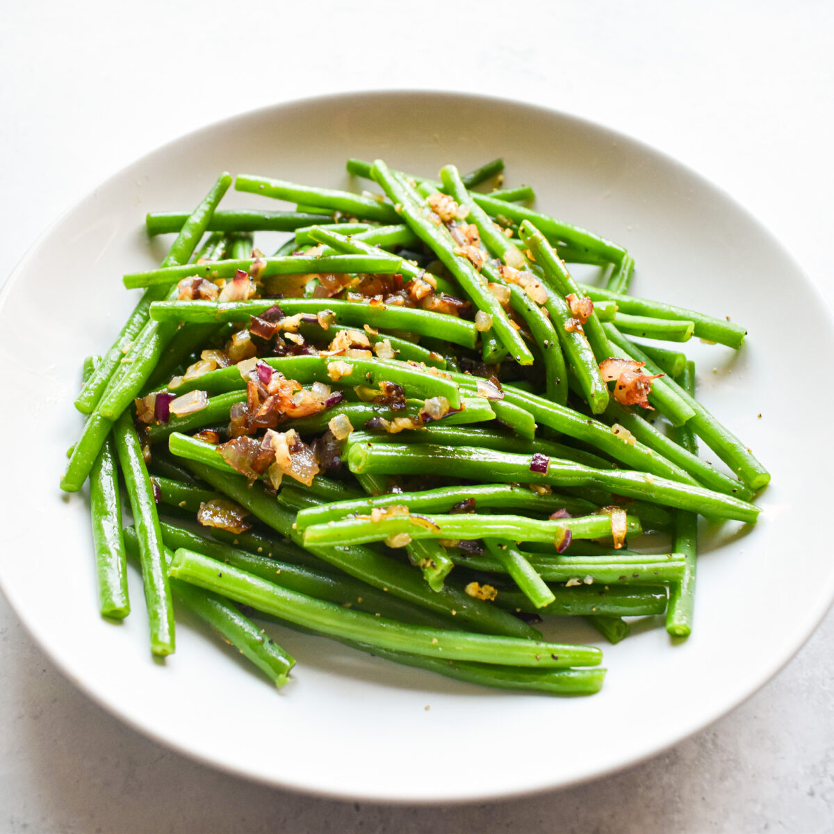 butter garlic onion green beans