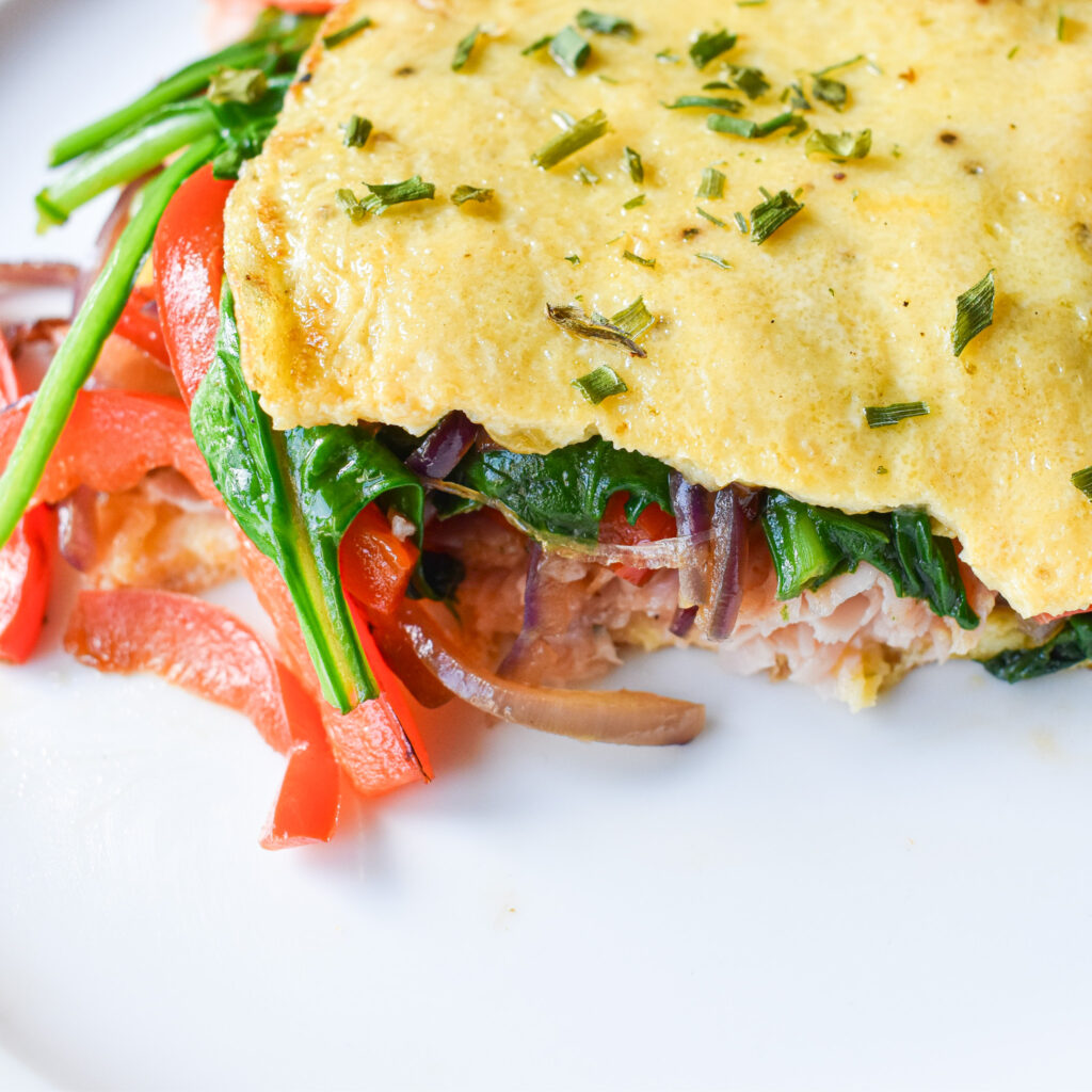 ham cheese spinach omelette