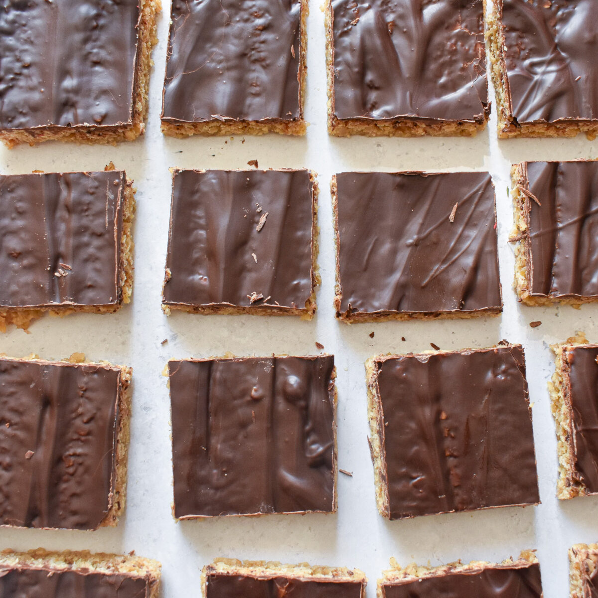 chocolate topped oat bars