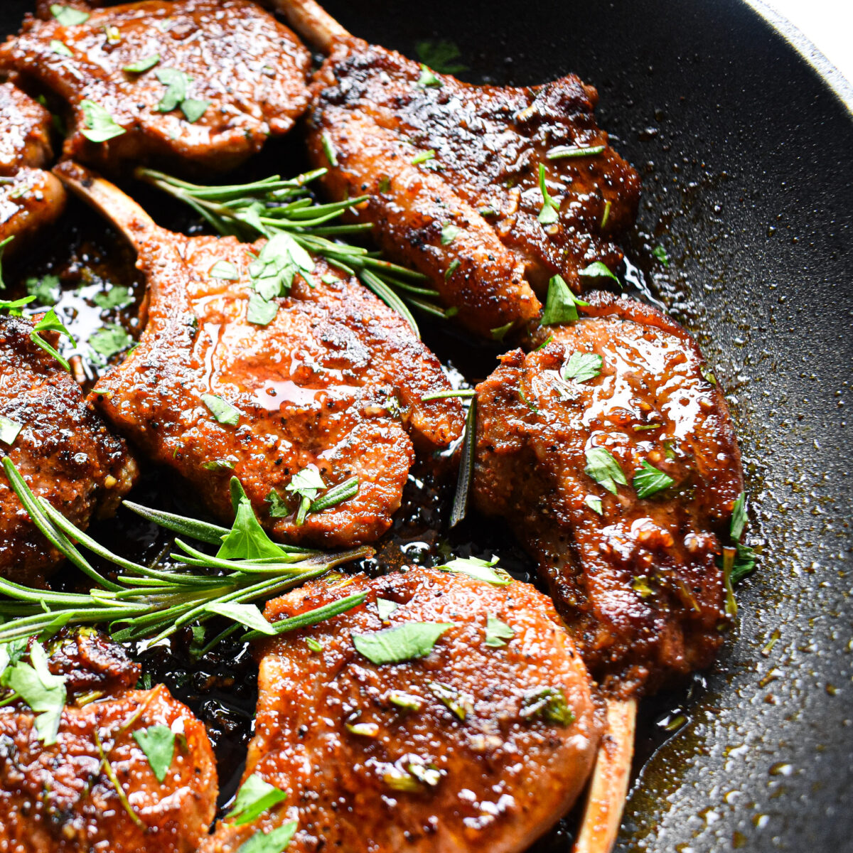 honey glazed lamb chops