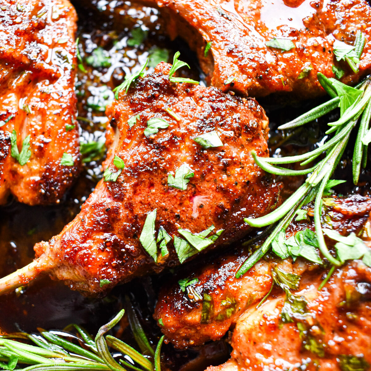 honey glazed lamb chops