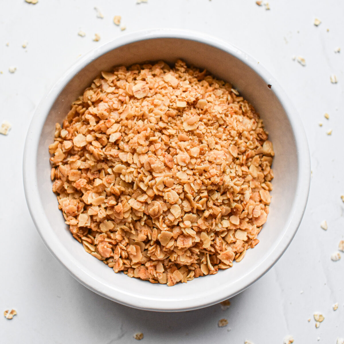 Toasted oats in a bowl